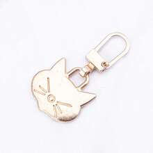 Tirador de cremallera con forma de gato, reparación rápida desmontable, repuesto universal de colgante de tirador de cremallera de metal, sin necesidad de herramientas para bolsos, ropa, chaquetas, zapatos y botas - multicolor - Ver 10