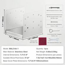 Inserto filettato - 190 x 200 x 180 mm - Visualizzare 7