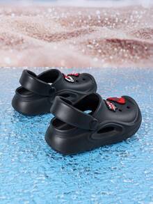 1 Pair Girls' Spring/Summer Casual Cute Match Bear Indoor/Outdoor Versatile Clogs - Black - View 4