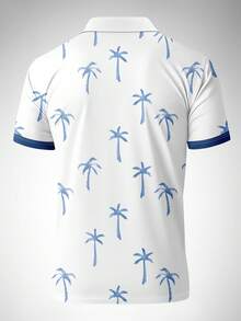 男士夏季数码印花短袖Polo衫 - 彩色 - 查看 4