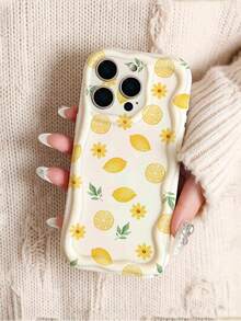 Funda de teléfono de limonada de verano - Diseño adorable de cítricos y flores - Ligera y resistente a golpes - Perfecta para amantes de la estética linda, bohemia y kawaii Compatible con iPhone y Compatible con Samsung Galaxy, versión internacional, no la versión nacional - Multicolor - Ver 2