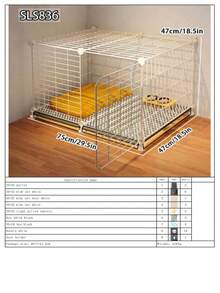 小型犬笼，室内宠物笼，带托盘，适用于泰迪犬、博美犬、柯基犬和中型犬 - 彩色 - 查看 19