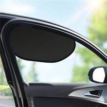2pcs Car Summer Driver's Seat Sun Shade, Heat Insulation And Cooling, Car Driver's Seat Sun Visor, Static Cling Sun Shade, Invisible Sun Shade, Does Not Block Main And Passenger's View, Car Side Window Sun Shade - Black - View 2