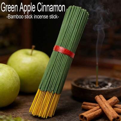 [Beliebte Wahl] 30/55/99/164/249 Stücke hochwertige Räucherstäbchen - Apfel & Zimt Duft, geeignet für Meditation, Hotelnächtigung, Baden, Geruchsbeseitigung