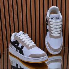 Casual Unisex Sneakers, Modern Men's And Women's Sneakers, Black And White, Comfortable - 白色 棕色 - 查看 3