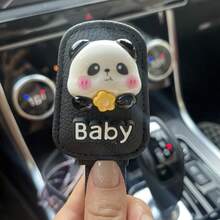 1 pieza Soporte para gafas de coche con diseño lindo de panda - Organizador universal multifuncional para el coche, caja de almacenamiento con 3 ranuras, organizador de gafas duradero - panda - Ver 9