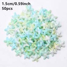 50pcs 15mm Multicolor Acrylic Starfish Beads, Suitable For Jewelry Making, Bracelet Necklace Earring Accessories - Starfish - View 14