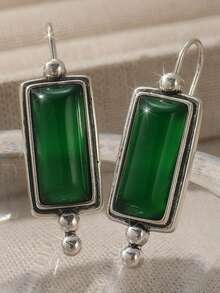 Vintage Long Dangle Earrings, Featuring Bohemian Elegant Style, Minimalist Design, Ideal Gift For Anniversary And Birthday - Silver - View 7