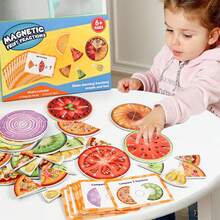 Set Ubin dan Lingkaran Pecahan Magnetik, Berbentuk Batang, Puzzle Edukasi Pecahan Magnetik, Alat Bantu Matematika Montessori, Permainan Belajar Pecahan yang Cocok untuk Kelas Sekolah Dasar dan Pendidikan di Rumah - MultiWarna - View 2