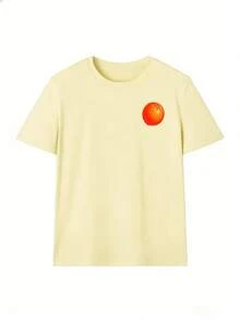 3pcs Summer New Fashionable Versatile Casual Minimalist Fruit Pattern Print Round Neck Short Sleeve T-Shirts For Women - Multicolor - View 10
