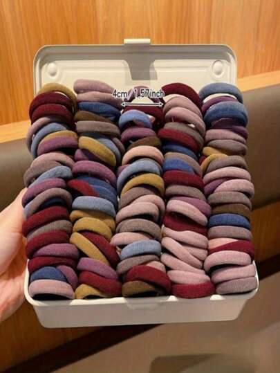 [Bộ 200 cái/100 cái/50 cái] Dây buộc tóc co giãn cao không đường may Morandi dành cho nữ, phụ kiện tóc thời trang, thanh lịch và tối giản, phù hợp với tóc dày, xoăn và thô; mềm mại và không trơn trượt; phù hợp cho phụ nữ và bé gái sử dụng hàng ngày, chơi thể thao, tập luyện và du lịch; món quà hoàn hảo cho các dịp lễ - nhiều màu sắc và kiểu dáng Morandini giản dị; phụ kiện buộc tóc co giãn thiết yếu hàng ngày khi đi du lịch