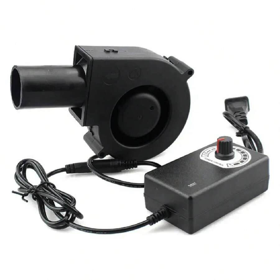 Small Blower Electric Air Blower 12V DC Brushless Motor Fan With Speed Control - Black - View 1