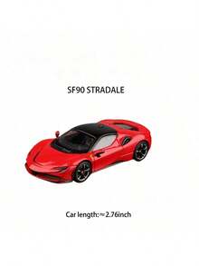 Burago 1:64 Scale  Simulation Racing Car Model SF90 488GTB LAFERRARI Mini Sports Car Collectible Model, Decorative Toy Car - Multicolor - View 23