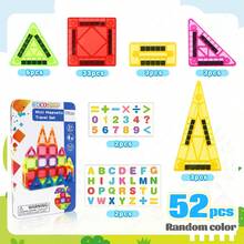 Mini Magnetic Building Blocks Toy, Letter Learning & Numeric Addition/Subtraction, Portable Construction - Math Toy, Suitable For Children's Day/Birthday Gifts - Multicolor - View 7