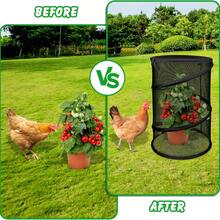 Pop-Up Plant Cover, Insect Barrier Net, Garden Plant Protection Cover, Mini Greenhouse Plant Protection Cage With Stand, Suitable For Outdoor Garden Plants - One Size Fits All - View 10