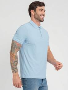 Men's Short-Sleeve Performance Polo Shirt In Polyamide And Elastane .891 - Baby Blue - View 4