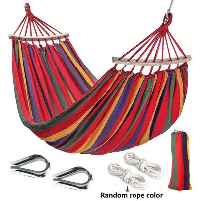 Hamaca de nailon resistente con correas para árboles, adecuada para camping al aire libre, capacidad de peso de 450 libras, incluye bolsa de viaje, apta para patio y jardín trasero