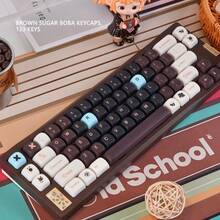 Cute Brown Sugar Bubble Keycaps, 5-Sided Sublimation, Suitable For Mechanical Keyboards - View 2