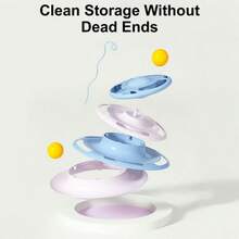 1pc Cat Turntable Toy, Rolling Track Cat Hunting Toy, Interactive Cat Entertainment Toy To Relieve Anxiety - Multicolor - View 8