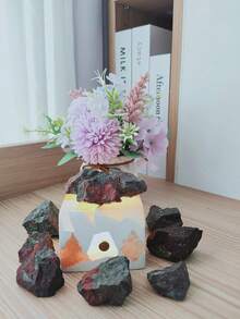 QYDCX Dragon Blood Stone Natural Rough Crystals Stone Bulk Wholesale Raw Big Rocks Stones Reiki Energy For Polishing Tumbling Wrapping Cabbing Meditation Witchcraft Fountain Rocks Decors - Multicolor - View 7