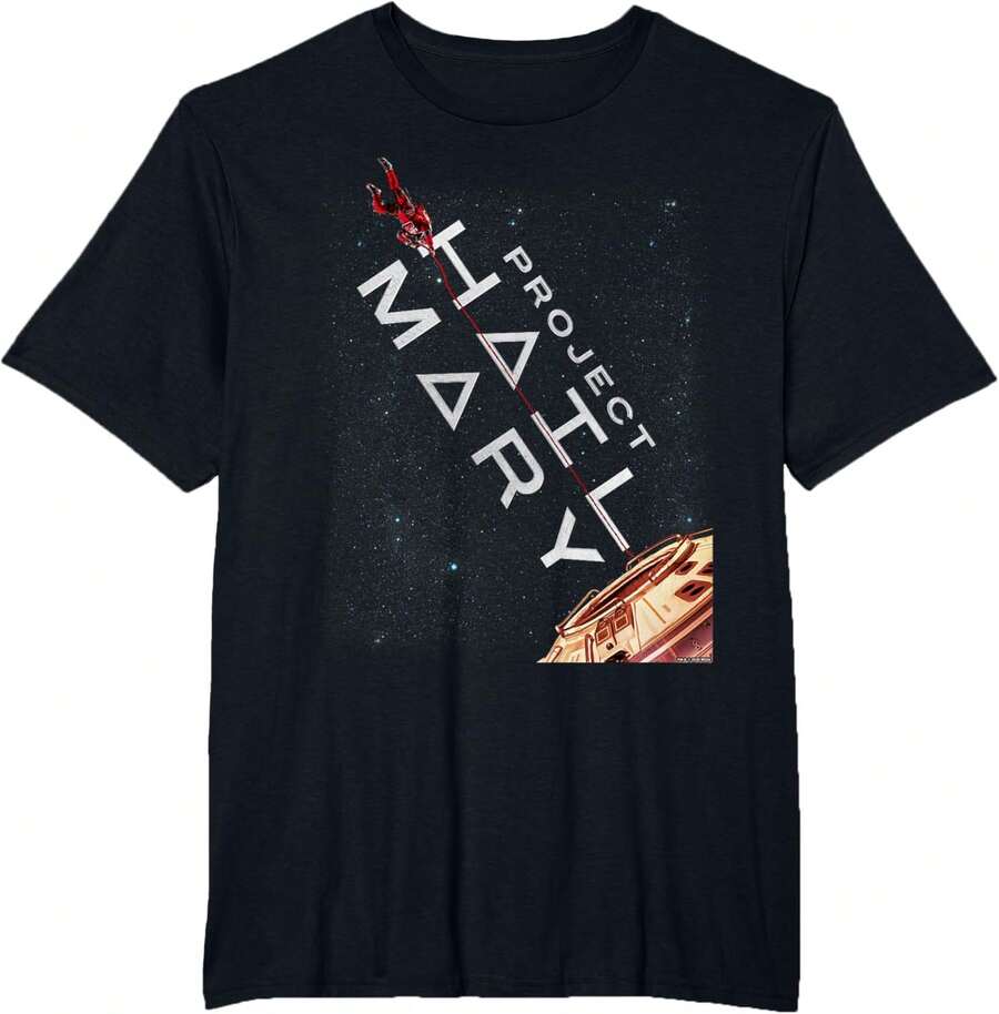 Project Hail Mary Movie Poster T-Shirt - 黑色 - 查看 1
