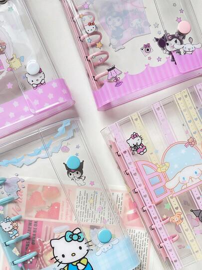 One A7 Size Transparent Single-Pocket Journal, Sticker Organizer, Sticker Book, DIY Journal, PP Material Transparent Inner Page Replacement Core, Large Capacity Portable Sticker Book, K-POP Photo Card Storage, Photo Album, Scrapbook, Shield Book, Sticker Book, Notebook, Budget Management Journal, Suitable For Back-To-School Supplies, Office Stationery, Etc.
