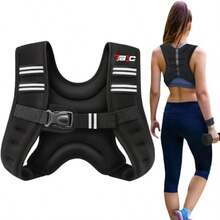 Weiged Vest N - 6lb/8lb/2lb/6lb/20lb/25lb/30lb Womens Weig Vest  Wal Strengt Training Weig Vests  Men Reflective Stre Fitness Vest  Workout Running Jng - Black - View 7