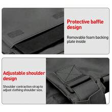 Anti Stab Vest Body Armour Anti-Knifed Security Stab Proof Vest Bulletproof - 黑色 - 查看 7