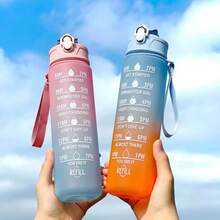 1pc 750ml Large Capacity PC Water Bottle, Sports & Fitness Portable Straw Cup, Suitable For Home, Outdoor, Travel - Multicolor - View 3