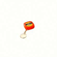 Compact Stainless Steel Tape Measure Keychain - Durable Multifunctional Pocket Ruler, 3.28 Feet/1m Square Design, Yellow Body And Black Label, Perfect For Measuring And Gifting Lead Free Measuring Tool With Metal Ring - 01 - View 7