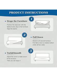 1 tấm bọc ghế sofa giường gấp không tay vịn in họa tiết đá cẩm thạch xám, kiểu dáng hiện đại, chống bụi, độ co giãn cao, có thể tháo rời và giặt được, thích hợp cho phòng khách, phòng ăn, phòng ngủ vào mùa hè. - Nhiều màu - Xem 4