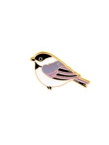 1/5pcs Cartoon Colorful Bird Brooch Set, Cute Eagle, Magpie, Small Bird Enamel Badge Pin, Unique Accessory For Bag, Gift, Holiday - Multicolor - View 8