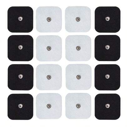 5*5厘米电极片，无纺布水凝胶替换电极片，适用于TENS按摩和理疗设备，3.5毫米按扣式电极贴片