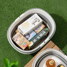 1 pieza Cubo de plástico plegable 4 en 1, compacto cuando está plegado, cubo portátil para pesca al aire libre, cesta de lavandería, bañera de pies, cubo plegable multiusos, caja de almacenamiento para el hogar - Multicolor - Ver 6