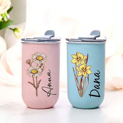 Copo térmico personalizado de aço inoxidável de 350ml (12oz), ideal para convite de madrinha, copo personalizado para festa, caneca comemorativa personalizada, copo exclusivo para lembrança, presente para melhor amiga, garrafa de água para camping, copo de água personalizado para camping, taça de vinho floral com tampa para madrinha, presente elegante de casamento, lembrancinha de festa, taça de champanhe personalizada para madrinha, copo personalizado para professor, copo colorido com canudo, copo para professor, presente de agradecimento ao professor, presente de volta às aulas, decoração de escritório.