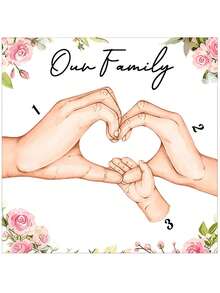 Placa cuadrada de acrílico personalizada, regalo conmemorativo personalizado con impresión de palma familiar, adecuado para regalar a mamá, papá, abuela, abuelo, regalo único para el Día de la Madre, Día del Padre, cumpleaños, aniversario - Multicolor - Ver 23