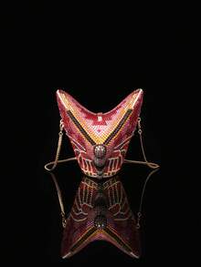 1个闪亮奢华动物蝴蝶造型晚宴手拿包，彩色蝴蝶图案水晶手拿包，女士新娘婚礼派对手提包，时尚女士化妆包，香水瓶，手工闪亮水晶装饰正式手拿包，适合优雅女士出席婚礼、派对、晚宴和宴会（不可用于放置手机） - 彩色 - 查看 7