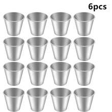 Khuôn làm bánh pudding chống dính - Chảo làm tan chảy sô cô la, cốc bánh trứng tart, khuôn bánh cupcake, khuôn bánh muffin và bánh ngọt, cốc nướng riêng lẻ cho món tráng miệng, cốc làm bánh pudding, dụng cụ nấu ăn, chất liệu chống dính. - Bạc - Xem 11