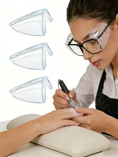 1 Cặp kính bảo hộ chống bắn tóe đa năng, thích hợp cho các tiệm làm móng, bảo vệ mắt khỏi bị bắn tóe.