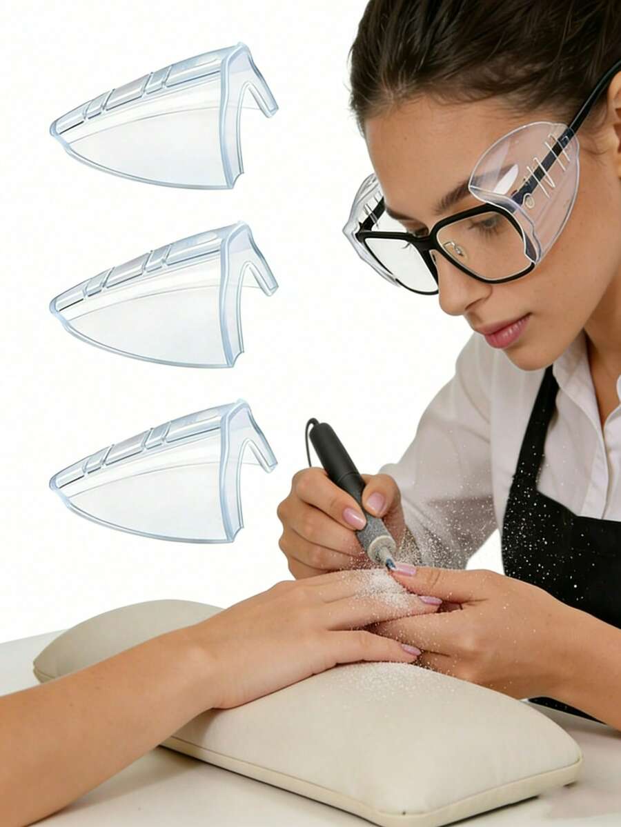 1副通用防溅护目镜，适用于美甲沙龙，保护眼睛免受飞溅物伤害 - 彩色 - 查看 1