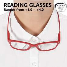 cabecade Classic Lightweight Magnetic Rectangular Reading Glasses, Suitable For Men And Women, Adjustable Temples Can Be Hung Around The Neck - clear - View 2