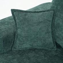 Chaise longue sin montaje – Sofá cómodo y suave con cojines incluidos y bolsillos laterales. - Verde - Ver 10