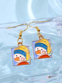 1 Đôi bông tai nữ hình con ngỗng to ngộ nghĩnh, độc đáo, thiết kế cá tính, phù hợp để đeo hàng ngày, dự lễ hội và tiệc tùng. - Nhiều màu - Xem 4