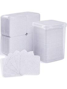 1000片无绒指甲清洁湿巾，无纺布指甲清洁垫，睫毛嫁接胶水清洁湿巾，指甲清洁垫用品（白色） - 彩色 - 查看 1