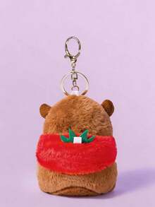 POKOJA LAND 水豚毛絨玩具，逼真可愛，粉紅色水豚，毛絨動物玩具，水豚掛件，可掛在背包或手提包上，生日禮物，毛絨玩具 - 彩色 - 查看 7