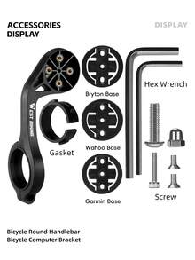 WEST BIKING Bicycle Computer Bracket, High-Strength Nylon Camera Bracket, Bicycle Light Extension Bracket, Compatible With 3 Types Of Bases - Black - View 7