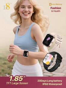 D8 Smart Watch For Men/Women (Answer/Make Call), 2024 HD 1.85"Smartwatch Fitness Activity Tracker, 100+ Sports IP67 Waterproof, Sleep Monitor/Pedometer/Calories, Fitness Watch For Android IOS - View 3