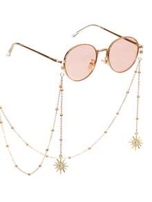 1pc Metal Sun Accessory Decorative Glasses Chain, Women's Creative Eyeglass Chain, Fashionable Glasses Accessory,Girl's Fashion Glasses Chain - Multicolor - View 2