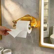 1 pieza Soporte de papel higiénico personalizado y creativo, dispensador de rollo de papel higiénico montado en la pared, lindo para uso doméstico, adecuado como regalo de inauguración de la casa para amigos - carpa - Ver 6
