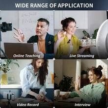 Tangle-Free Live Streaming Equipment And Accessories 2026 Upgraded Wireless Lavalier Microphones Compatible With Iphone, Android- 2 Packs Mini Clip-On Mics With Noise Reduction For Vlog, Recording & Live Streaming Mother's Day Birthday Gift - Black - View 6